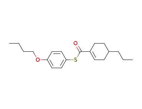 Molecular Structure of 71101-75-2 (4-Propyl-cyclohex-1-enecarbothioic acid S-(4-butoxy-phenyl) ester)