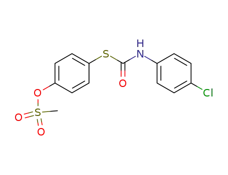 Carbamothioic acid, (4-chlorophenyl)-, S-[4-[(methylsulfonyl)oxy]phenyl]
ester