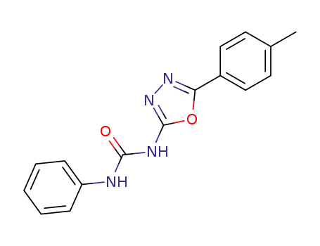Molecular Structure of 7199-50-0 (1-phenyl-3-(5-<i>p</i>-tolyl-[1,3,4]oxadiazol-2-yl)-urea)