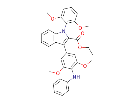 Ethyl 1-(2,6-dimethoxyphenyl)-3-(4'-anilino-3',5'-dimethoxyphenyl)indole-2-carboxylate