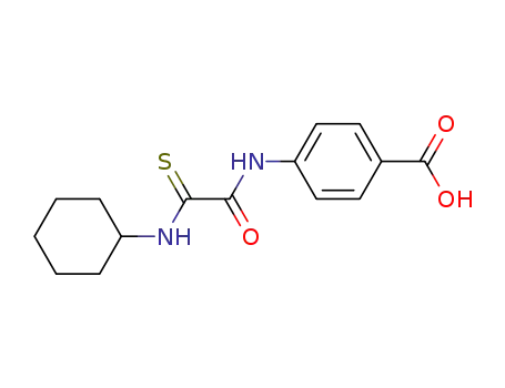 Molecular Structure of 109504-29-2 (N<sup>O</sup>-p-Carboxy-phenyl-N<sup>S</sup>-cyclohexyl-thiooxamid)