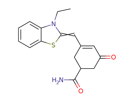 3-(3-ethyl-3<i>H</i>-benzothiazol-2-ylidenemethyl)-5-oxo-cyclohex-3-enecarboxylic acid amide