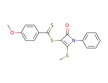 4-Methoxy-dithiobenzoic acid 4-methylsulfanyl-2-oxo-1-phenyl-1,2-dihydro-azet-3-yl ester
