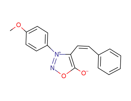 Molecular Structure of 62103-00-8 (3-(4-methoxy-phenyl)-4-<i>cis</i>-styryl-sydnone)