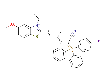 2-[5-cyano-3-methyl-5-(triphenyl-λ<sup>5</sup>-phosphanylidene)-penta-1,3-dienyl]-3-ethyl-5-methoxy-benzothiazolium; iodide