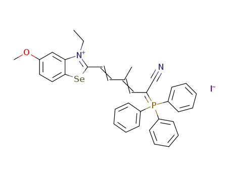 2-[5-cyano-3-methyl-5-(triphenyl-λ<sup>5</sup>-phosphanylidene)-penta-1,3-dienyl]-3-ethyl-5-methoxy-benzoselenazolium; iodide
