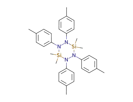 Molecular Structure of 17082-75-6 (1,2,4,5-Tetra-p-tolyl-3,3,6,6-tetramethyl-1,2,4,5-tetraaza-3,6-disila-cyclohexan)