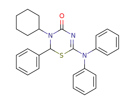3-cyclohexyl-6-diphenylamino-2-phenyl-2,3-dihydro-[1,3,5]thiadiazin-4-one