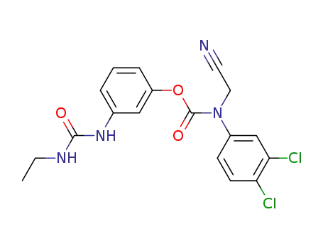 Cyanomethyl-(3,4-dichloro-phenyl)-carbamic acid 3-(3-ethyl-ureido)-phenyl ester