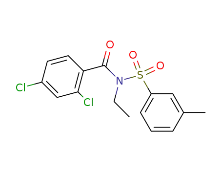 Molecular Structure of 66896-76-2 (N-(2,4-Dichloro-benzoyl)-N-ethyl-3-methyl-benzenesulfonamide)