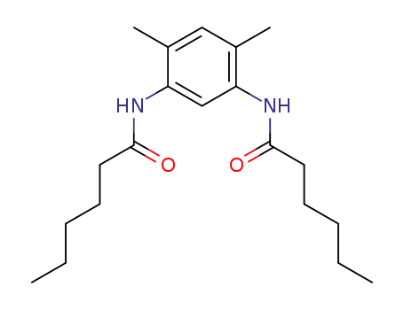 Molecular Structure of 117784-63-1 (Hexanoic acid (5-hexanoylamino-2,4-dimethyl-phenyl)-amide)