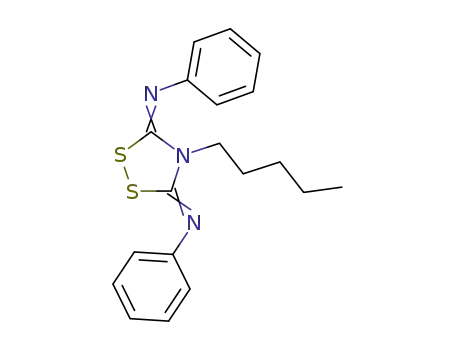 4-pentyl-<i>N</i>,<i>N</i>'-diphenyl-[1,2,4]dithiazolidine-3,5-diylidenediamine