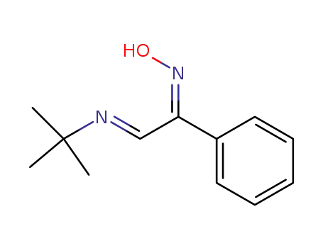 Molecular Structure of 63401-14-9 (Ethanone, 2-[(1,1-dimethylethyl)imino]-1-phenyl-, oxime)