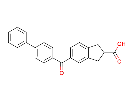1H-Indene-2-carboxylic acid,
5-([1,1'-biphenyl]-4-ylcarbonyl)-2,3-dihydro-