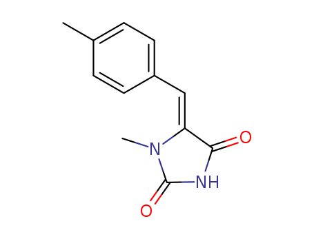 Molecular Structure of 109754-15-6 (2,4-Imidazolidinedione, 1-methyl-5-[(4-methylphenyl)methylene]-, (Z)-)