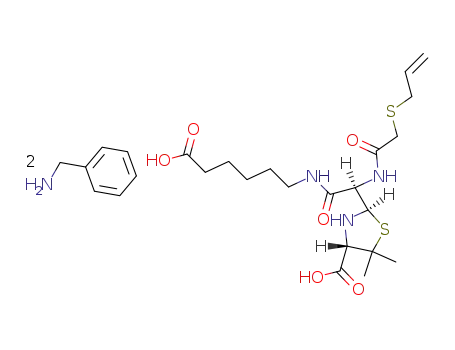 (4<i>S</i>)-2<i>t</i>-[(<i>R</i>)-(2-allylsulfanyl-acetylamino)-(5-carboxy-pentylcarbamoyl)-methyl]-5,5-dimethyl-thiazolidine-4<i>r</i>-carboxylic acid; bis-benzylamine salt