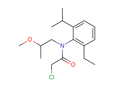 Molecular Structure of 51218-81-6 (Acetamide,
2-chloro-N-[2-ethyl-6-(1-methylethyl)phenyl]-N-(2-methoxypropyl)-)