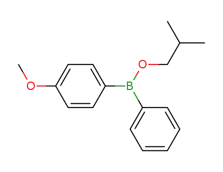 Molecular Structure of 59024-16-7 (Borinic acid, (4-methoxyphenyl)phenyl-, 2-methylpropyl ester)