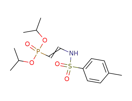 Molecular Structure of 70346-87-1 (Phosphonic acid, [2-[[(4-methylphenyl)sulfonyl]amino]ethenyl]-,
bis(1-methylethyl) ester)