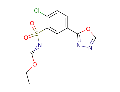 <i>N</i>-(2-chloro-5-[1,3,4]oxadiazol-2-yl-benzenesulfonyl)-formimidic acid ethyl ester