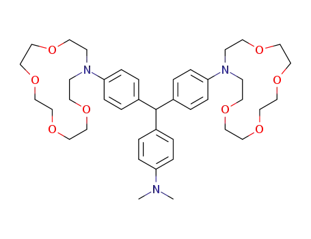 4-[4,4'-bis-(1,4,7,10-tetraoxa-13-aza-cyclopentadec-13-yl)-benzhydryl]-<i>N</i>,<i>N</i>-dimethyl-aniline