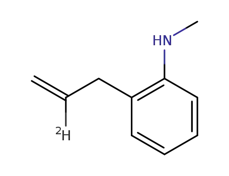 Molecular Structure of 63667-62-9 (2-<2-Deuterio-allyl>-N-methyl-anilin)