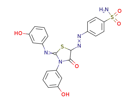 4-{[3-(3-hydroxy-phenyl)-2-(3-hydroxy-phenylimino)-4-oxo-thiazolidin-5-ylidene]-hydrazino}-benzenesulfonamide