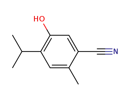 Molecular Structure of 95295-93-5 (m-Cymene-6-carbonitrile, 4-hydroxy- (7CI))
