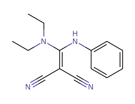 Molecular Structure of 63505-12-4 (Propanedinitrile, [(diethylamino)(phenylamino)methylene]-)
