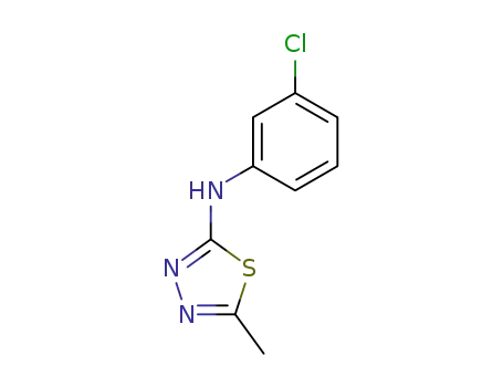 Molecular Structure of 27564-45-0 ((3-chloro-phenyl)-(5-methyl-[1,3,4]thiadiazol-2-yl)-amine)