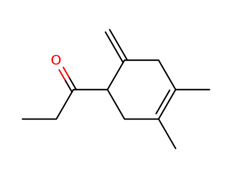 Molecular Structure of 19214-18-7 (1,2-Dimethyl-4-methylen-5-propionyl-cyclohex-1-en)