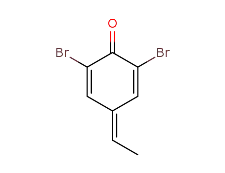 Molecular Structure of 55182-53-1 (2,5-Cyclohexadien-1-one, 2,6-dibromo-4-ethylidene-)