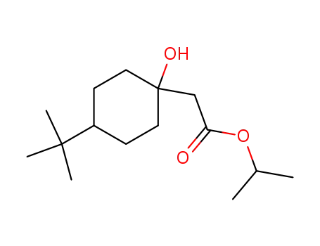 Molecular Structure of 54091-32-6 (e-4-tert-Butyl-1-isopropoxycarbonylmethyl-cyclohexan-1-ol)