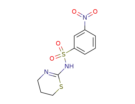Molecular Structure of 30510-64-6 (<i>N</i>-(5,6-dihydro-4<i>H</i>-[1,3]thiazin-2-yl)-3-nitro-benzenesulfonamide)