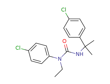 Molecular Structure of 64796-19-6 (Urea, N-(4-chlorophenyl)-N'-[1-(4-chlorophenyl)-1-methylethyl]-N-ethyl-)