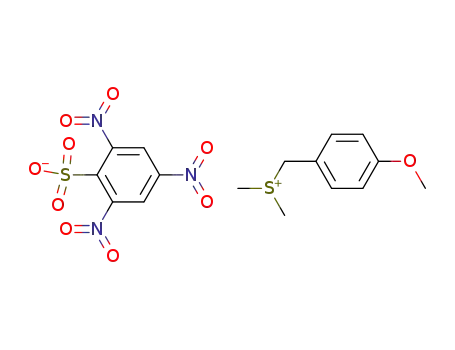 Molecular Structure of 109498-18-2 (2,4,6-Trinitro-benzenesulfonate(4-methoxy-benzyl)-dimethyl-sulfonium;)