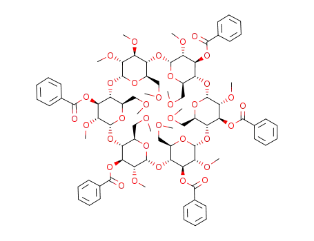 pentakis(3-O-benzoyl-2,6-di-O-methyl)-mono(2,3,6-tri-O-methyl)cyclomaltohexaose
