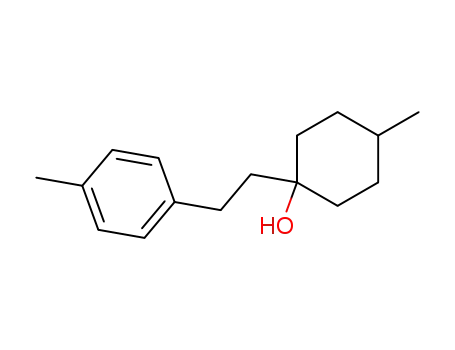 Molecular Structure of 52650-95-0 (Cyclohexanol, 4-methyl-1-[2-(4-methylphenyl)ethyl]-)