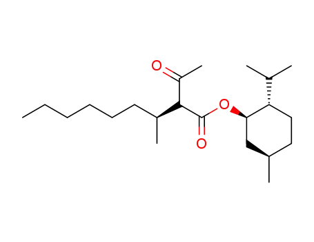 Molecular Structure of 121004-10-2 ((S)-2-Acetyl-3-methyl-nonanoic acid (1R,2S,5R)-2-isopropyl-5-methyl-cyclohexyl ester)