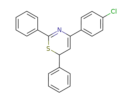 Molecular Structure of 55434-28-1 (4-(4-chloro-phenyl)-2,6-diphenyl-6<i>H</i>-[1,3]thiazine)