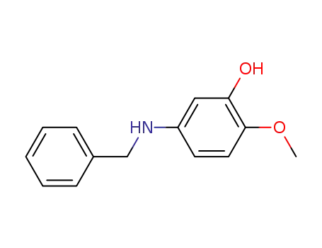 Molecular Structure of 63223-45-0 (Phenol, 2-methoxy-5-[(phenylmethyl)amino]-)