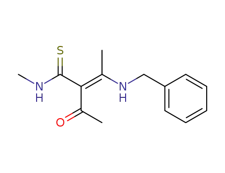 (E)-2-Acetyl-3-benzylamino-but-2-enethioic acid methylamide