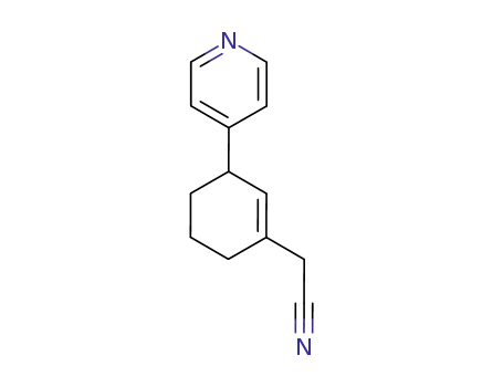 Molecular Structure of 100190-68-9 ((3-Pyridin-4-yl-cyclohex-1-enyl)-acetonitrile)