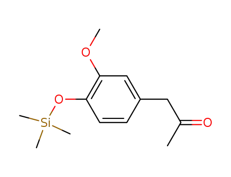 Molecular Structure of 112309-80-5 (2-Propanone, 1-[3-methoxy-4-[(trimethylsilyl)oxy]phenyl]-)