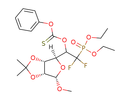 [1,1-Difluoro-2-((3aR,4S,6S,6aR)-6-methoxy-2,2-dimethyl-tetrahydro-furo[3,4-d][1,3]dioxol-4-yl)-2-phenoxythiocarbonyloxy-ethyl]-phosphonic acid diethyl ester