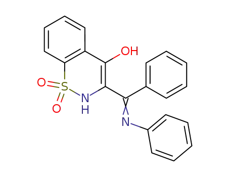 2H-1,2-Benzothiazin-4-ol, 3-[phenyl(phenylimino)methyl]-, 1,1-dioxide