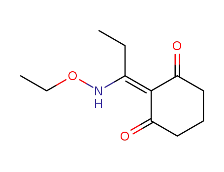Molecular Structure of 55634-22-5 (2-(1-Ethoxyamino-propylidene)-cyclohexane-1,3-dione)