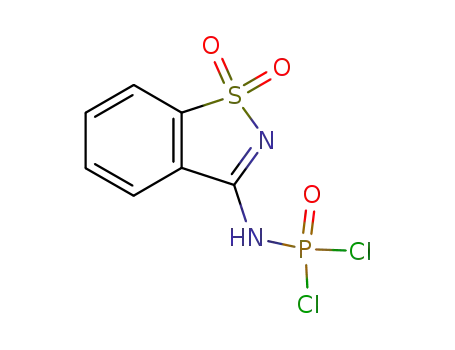 (1,1-dioxo-1<i>H</i>-1λ<sup>6</sup>-benzo[<i>d</i>]isothiazol-3-yl)-phosphoramidic acid dichloride