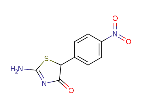 Molecular Structure of 51856-33-8 (2-amino-5-(4-nitro-phenyl)-thiazol-4-one)