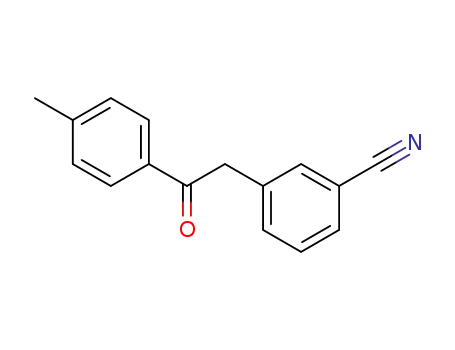 Molecular Structure of 62043-86-1 (Benzonitrile, 3-[2-(4-methylphenyl)-2-oxoethyl]-)